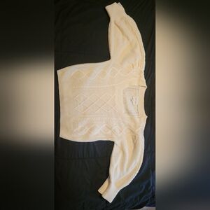 Pink Rose Women's Cream Cable Knit Sweater